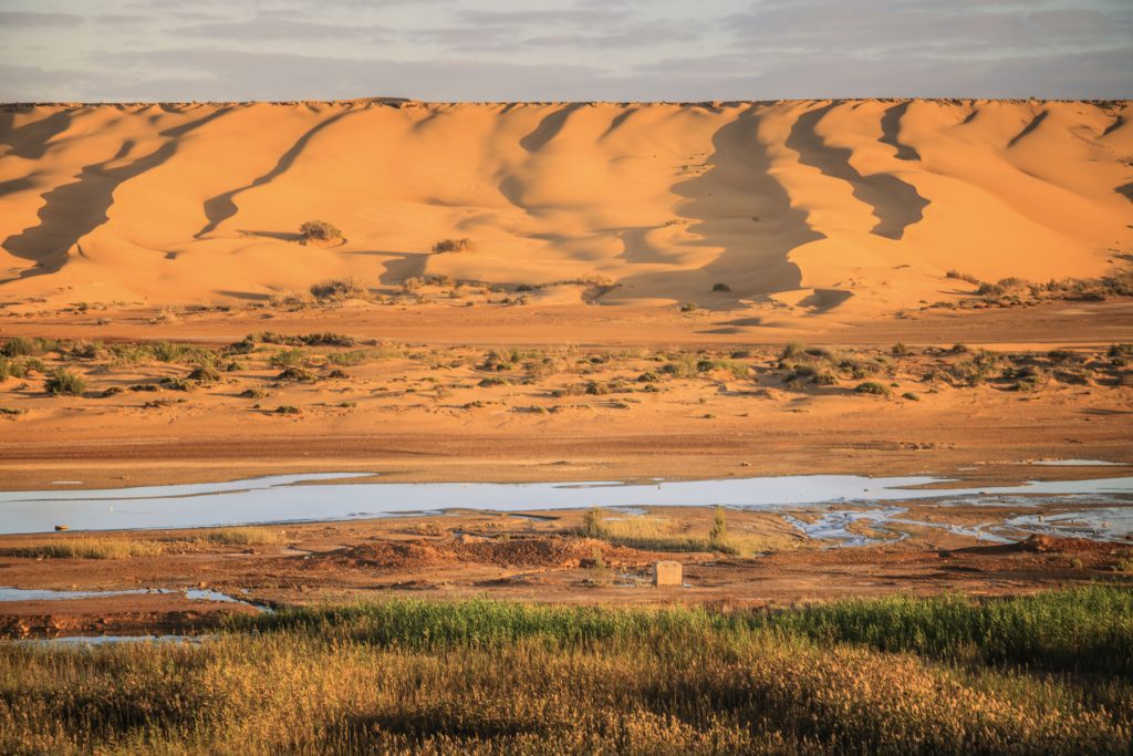Saguia el Hamra River in Laayoune, Morocco.
