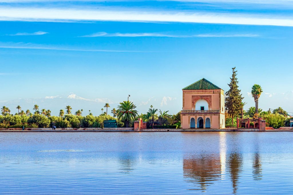 Menara Gardens in Marrakech, Morocco.