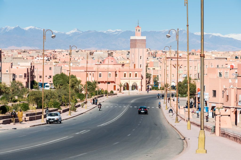 Desert town Ouarzazate in Morocco, Africa.