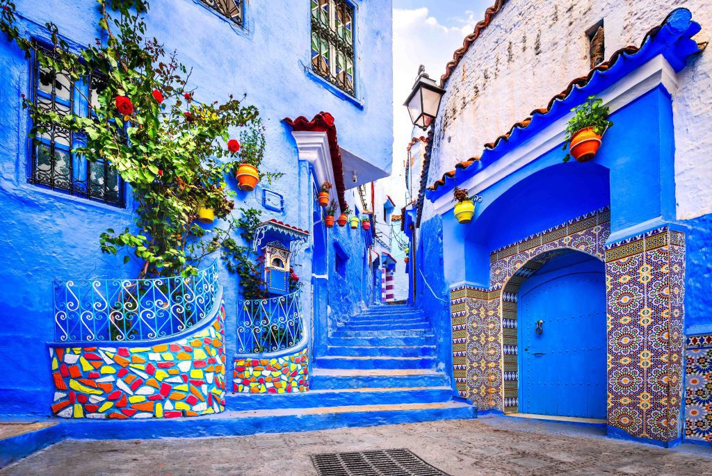 Chefchaouen, Morocco. Blue medina, ancient city.