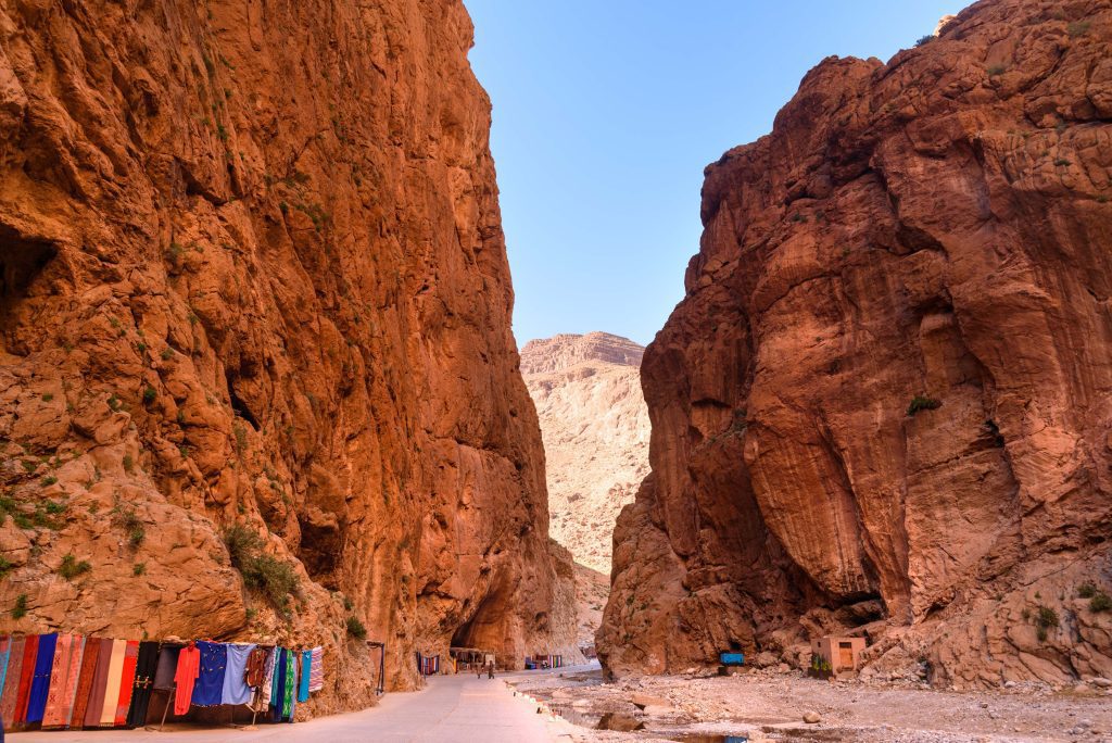 Todgha Gorge in Morocco. Todgha Gorge is canyon in Atlas Mountains, near Tinghir in Morocco.