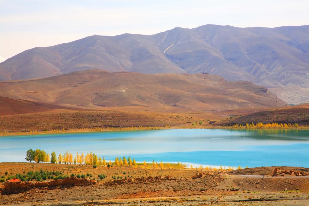 Lake in Middle Atlas Mountains, Morocco.